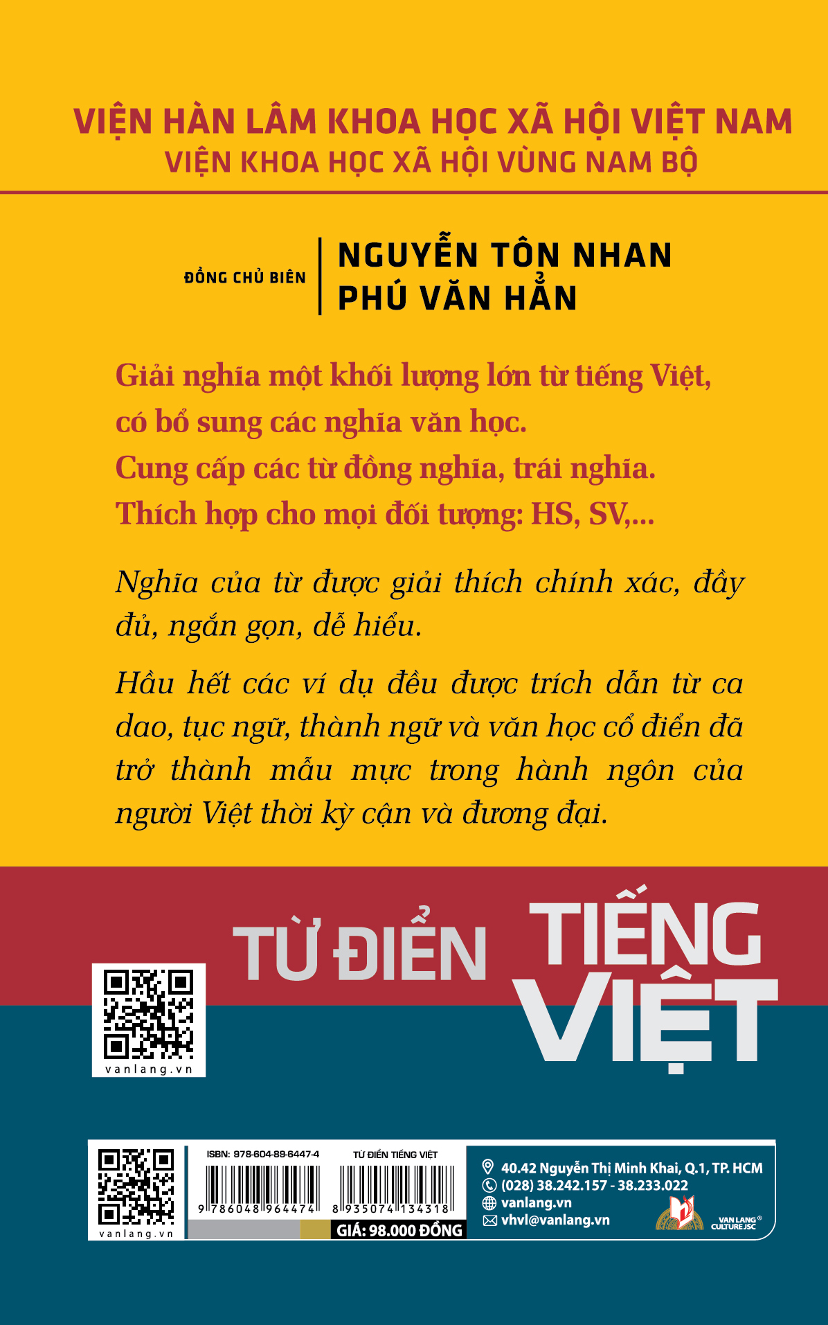 Từ Điển Tiếng Việt (Khổ Nhỏ) -  Vanlangbooks - ảnh 3