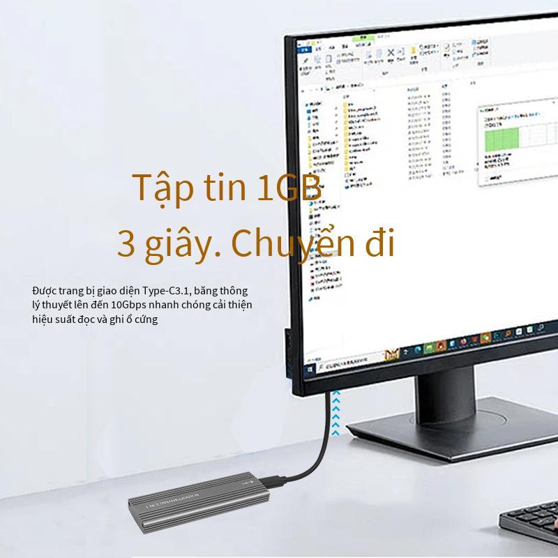 Khuyến mãi hộp đĩa cứng di động M.2 Hộp đĩa cứng kép giao thức kép PCIe NVMe và NGFF SATA tốc độ cao 10Gbps