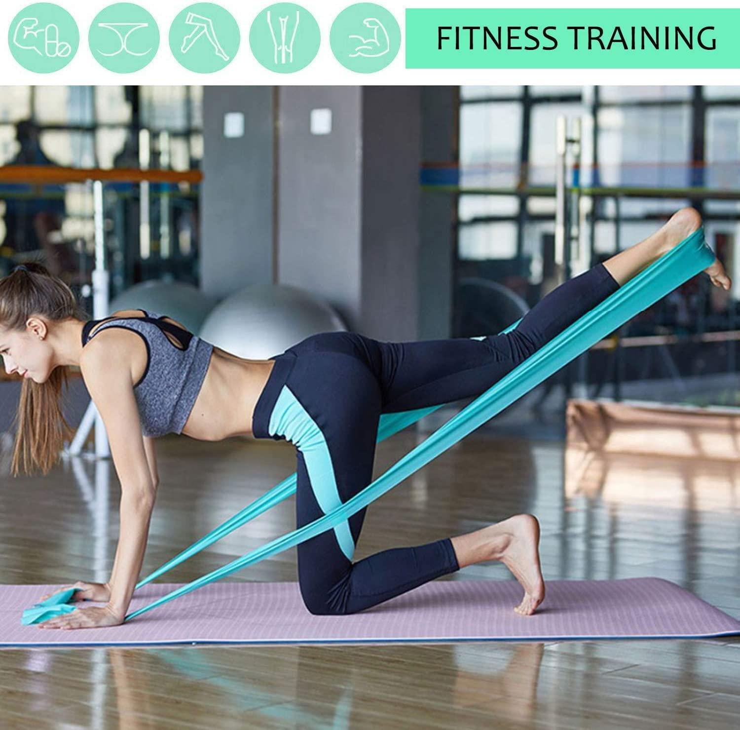 Yoga Pilates kéo dài băng hiệu động tập thể dục tập thể dục dây thừng tập thể dục đàn hồi tập thể dục cao su 200cm phim kéo dài Color: Green Size: 2.0M 30lb