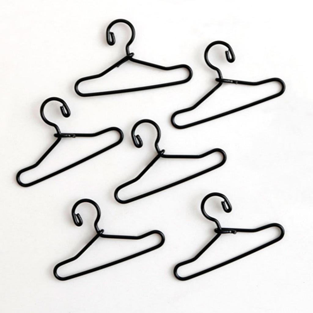 10Pcs Metal Clothes Hangers for BJD Dolls Dress Pants Gown