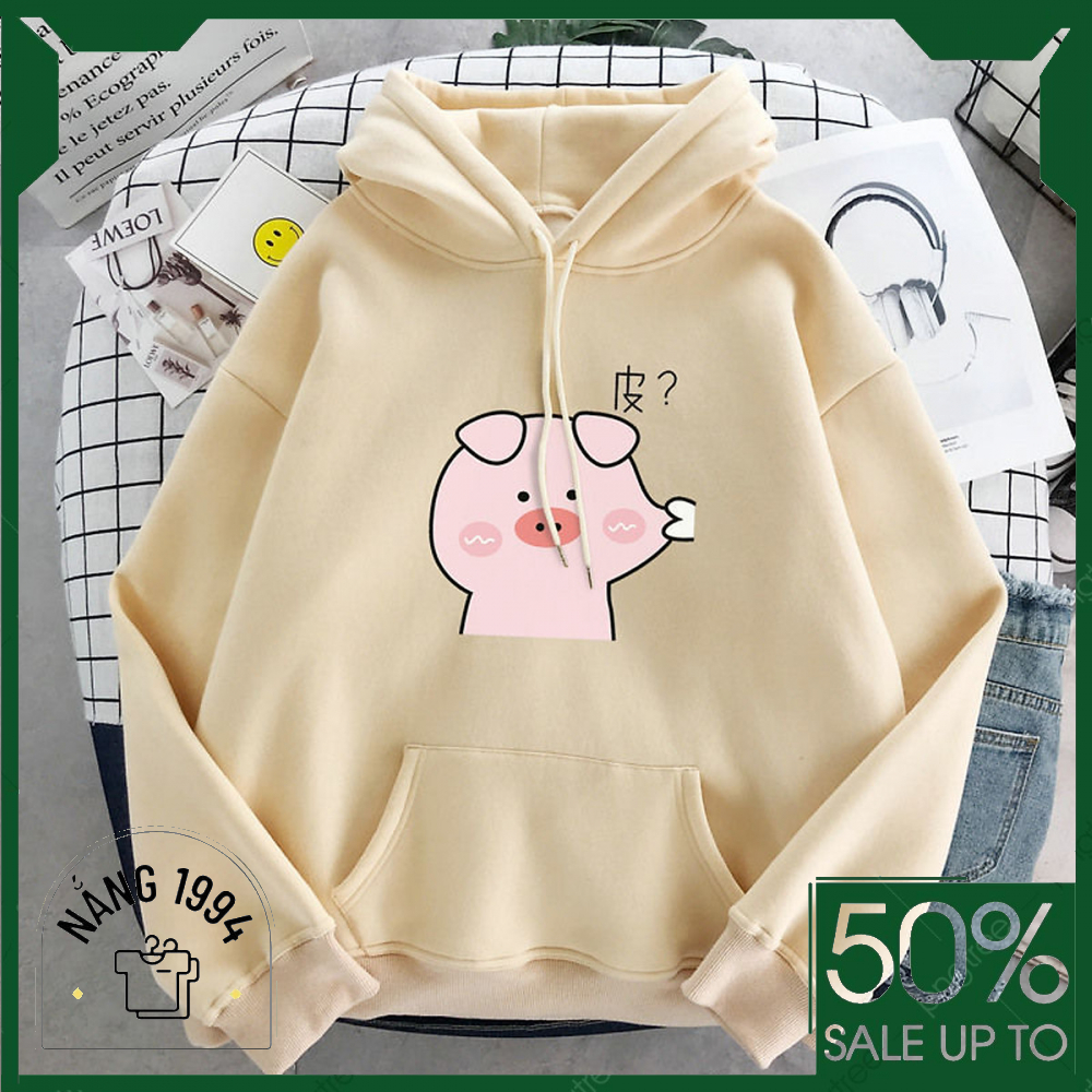 Áo hoodie nữ in hình dễ thương giao hình ngẫu nhiên