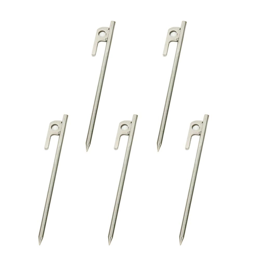 2x5 Piece Heavy Duty 304 Stainless Steel Camping Awning Tent Stakes Pegs 20cm