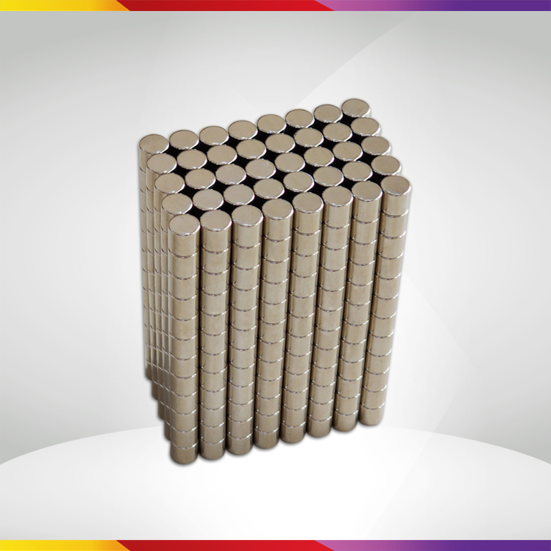 Bộ 10 Viên Nam Châm Đất Hiếm Loại Tròn 10x10mm Mạ Niken Lực Từ N35 Cực Mạnh