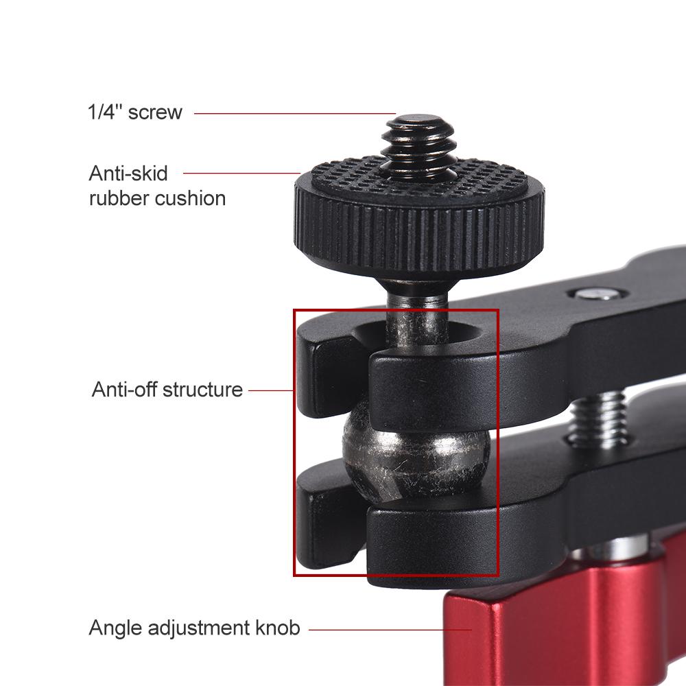 Giá gắn màn hình khớp nối với đầu bi đôi với 1/4 inch