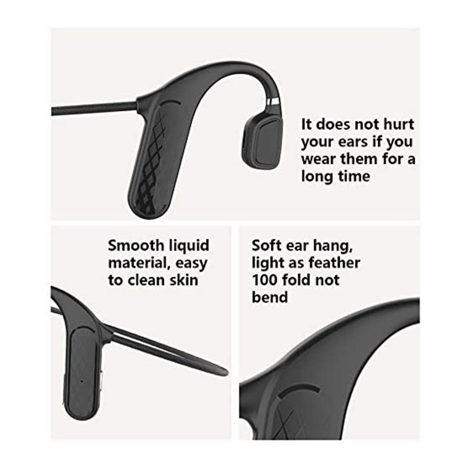 MD04 Bone Conduction Headphones Wireless BT5.0 Earphone Outdoor Sports Headset IPX5 Waterproof Hands-free with Microphone