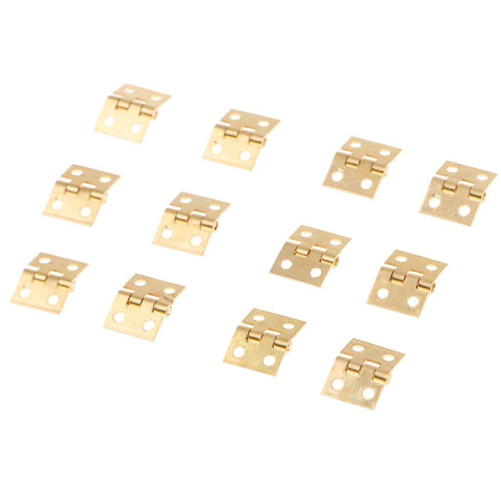 3X Jewelry Box Door Window Cabinet Hinge Small Jewelry Chest Hinges New Gold