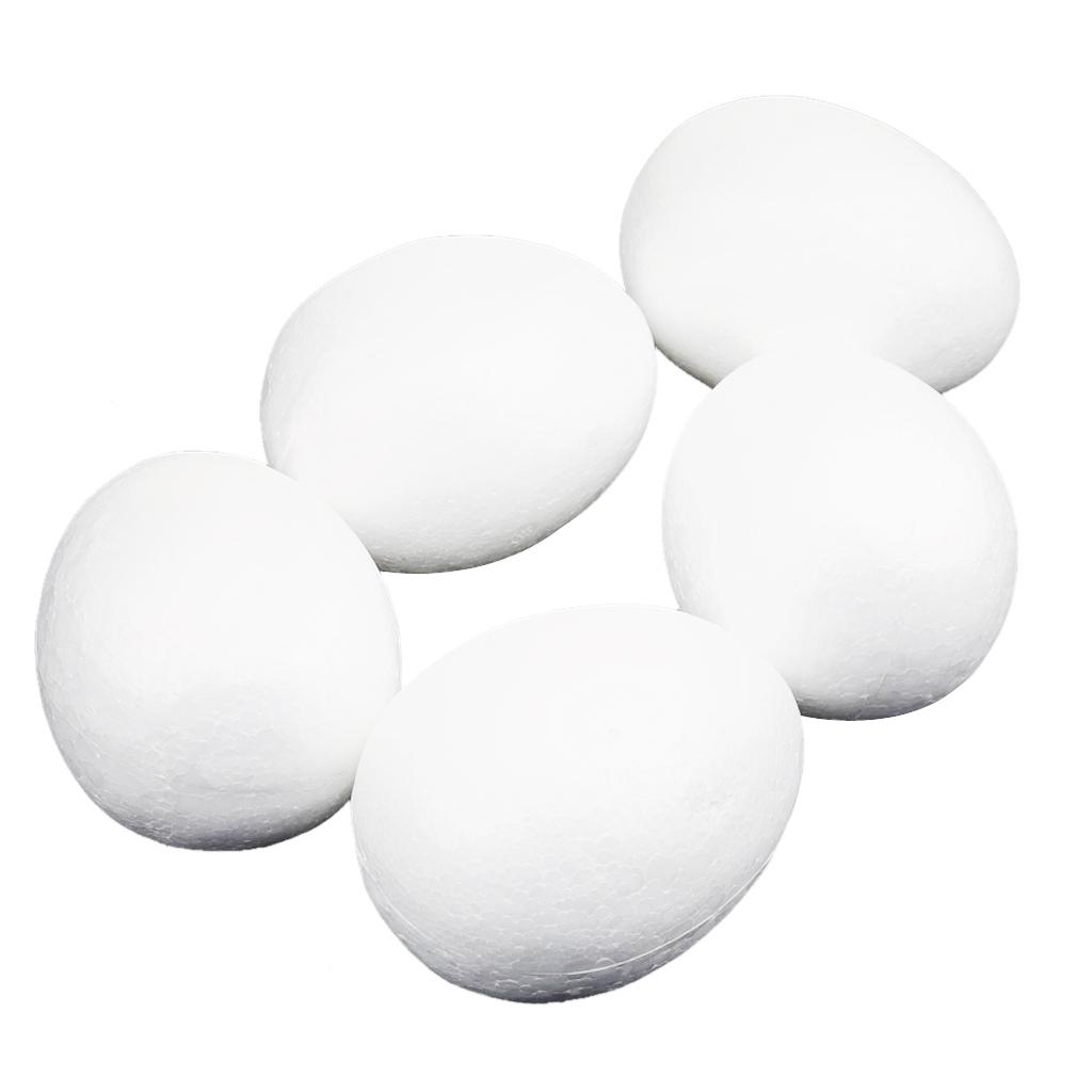 15x Large 10/14cm Foam Eggs Rabbits Blank Decorations Unfinished Ornaments