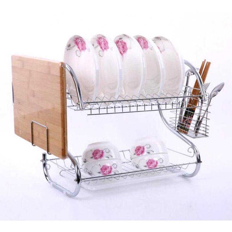 Kệ Chén Inox 2 Tầng