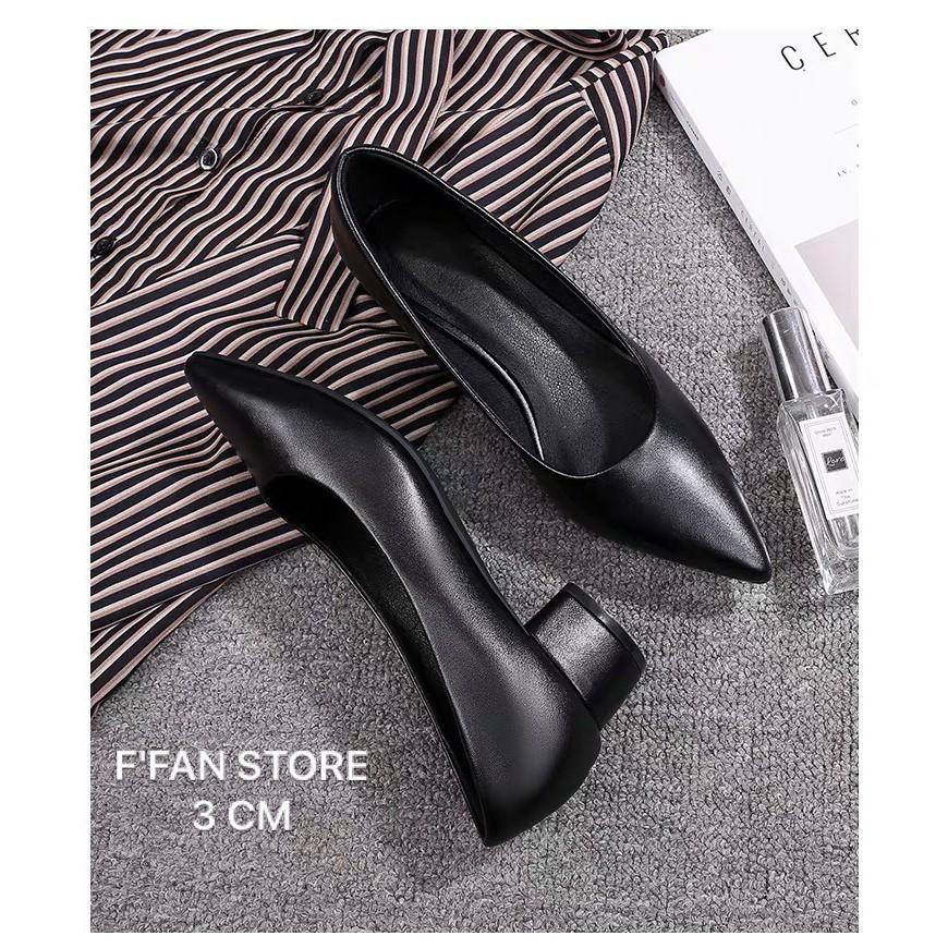 Giày Cao Gót Gót Vuông Cao Cấp Công Sở Văn Phòng Nữ FFAN STORE