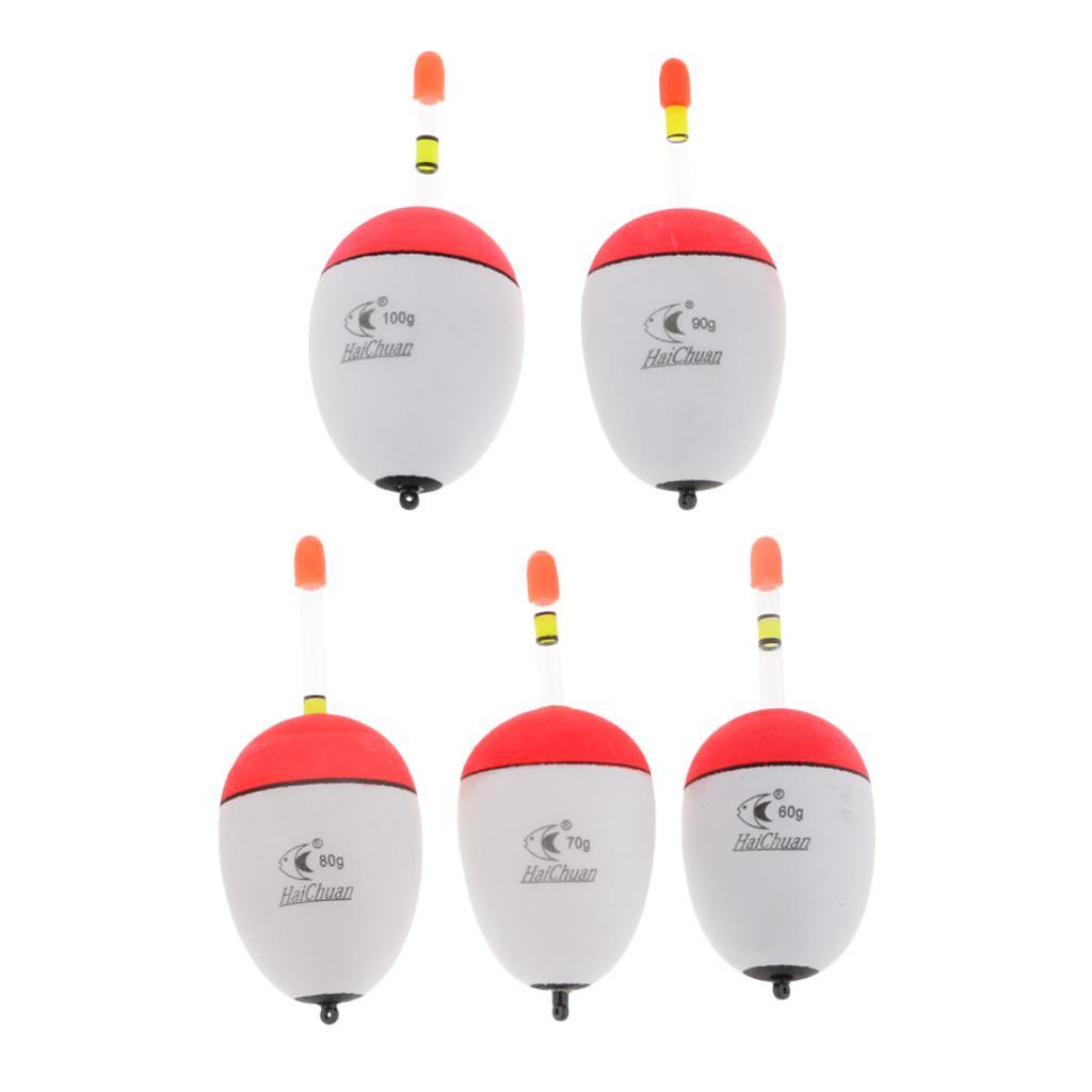 20pcs EVA Foam Floats Luminous Fishing Float Bobber Sea Rock Fishing 60-100g