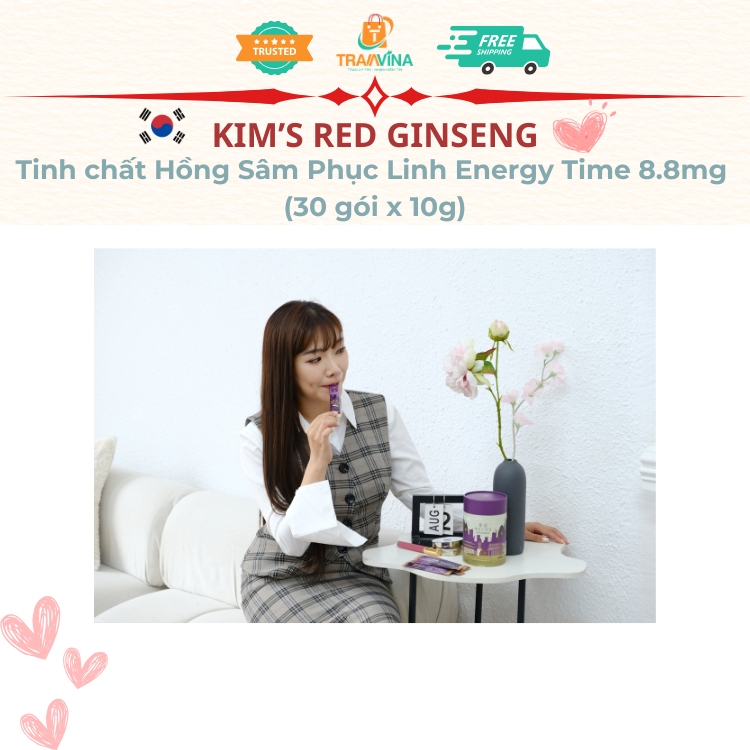 Tinh Chất Hồng Sâm Kim's Red Ginseng BalanceTime cho phụ nữ (30 gói x 10ml) 