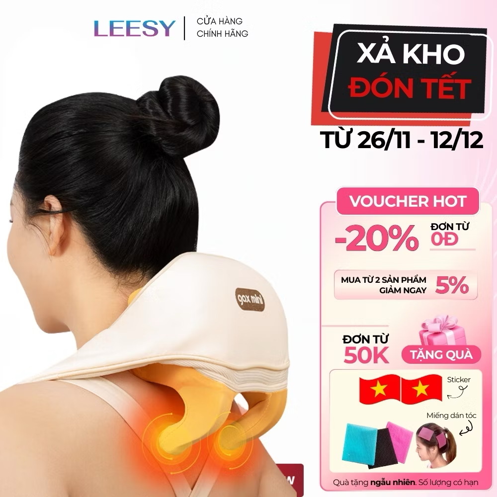 ￼Máy Massage Cổ Vai Gáy GAX-8D Healthy Care - Mô Phỏng Xoa Bóp Bàn Tay 8 Điểm Chạm Mới Nhất 2026