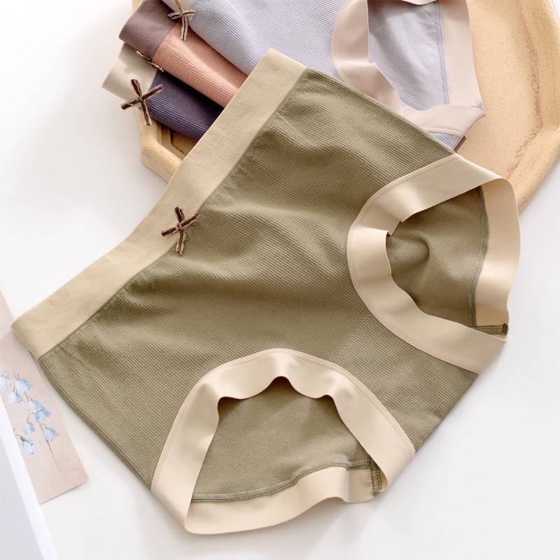 Quần lót cotton dệt kim cạp màu mặc siêu mát, siêu thấm mồ hôi