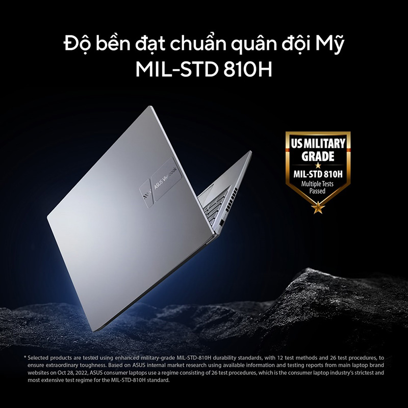 Laptop Asus Vivobook 14 OLED A1405VA-KM095W (Core i5-13500H | 16GB | 512GB | Intel Iris Xe | 14 inch 2.8K OLED | Win 11 | Bạc) - Hàng Chính Hãng - Bảo Hành 24 Tháng