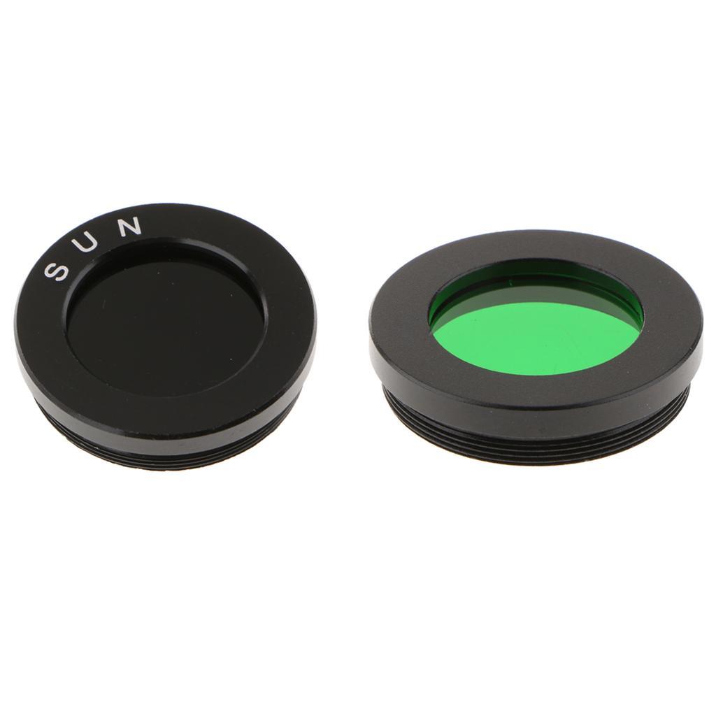 Eyepiece Lens Color Filter Set for Moon Planet Nebula Black Green