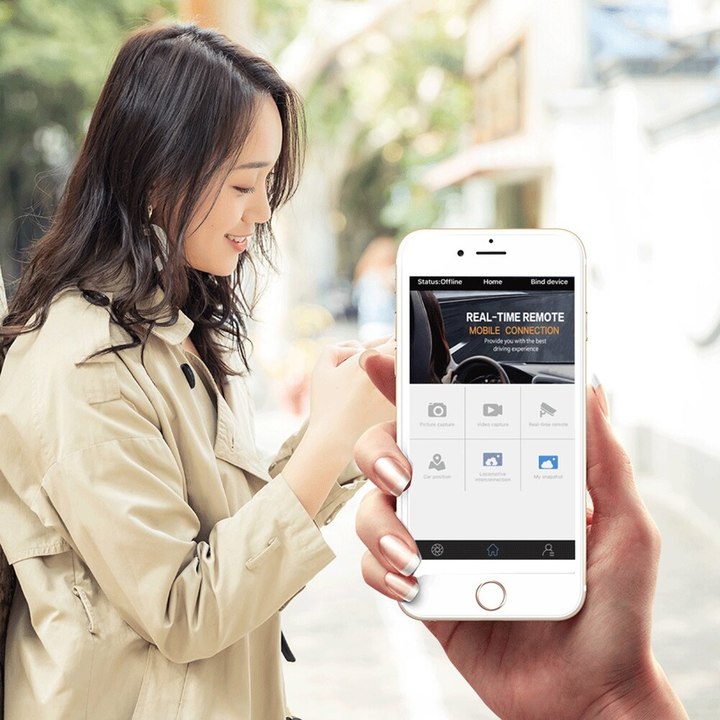 Camera hành trình đặt taplo ô tô 4G, wifi, 7 inch tích hợp cam lùi K7 - Hàng nhập khẩu