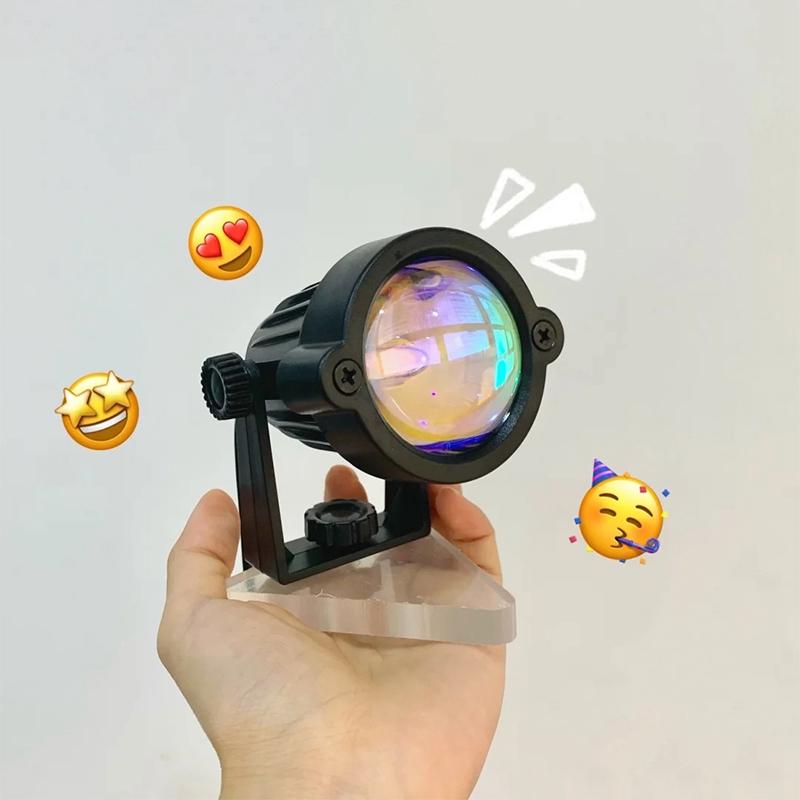 Đèn LED Để Bàn Chiếu Ánh Sáng Cầu Vồng Đẹp Mắt Chất Lượng Cao