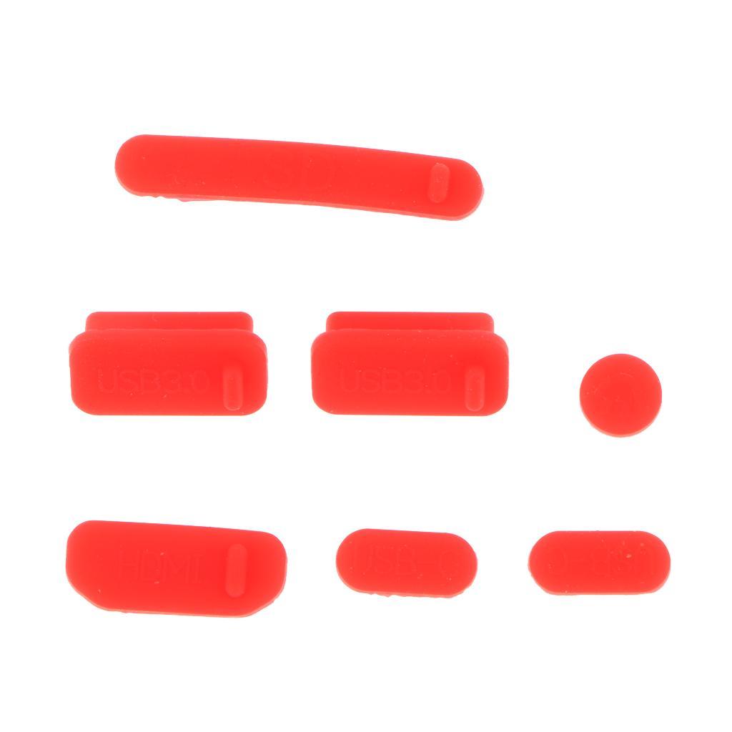 14PCS Black+Red USB  Audio Port Dustproof Plug Cover Fits for PC