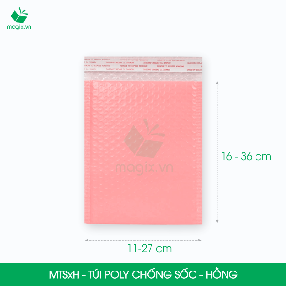 COMBO 25 TÚI GÓI HÀNG CHỐNG SỐC BỌC BÓNG KHÍ MÀU HỒNG PASTEL - NHIỀU SIZE