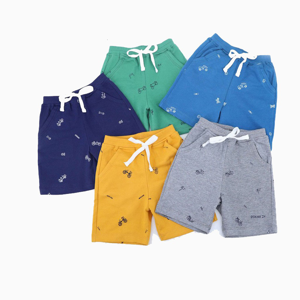 Quần cotton da cá bé trai quần short ngố từ 1-6T 5 màu