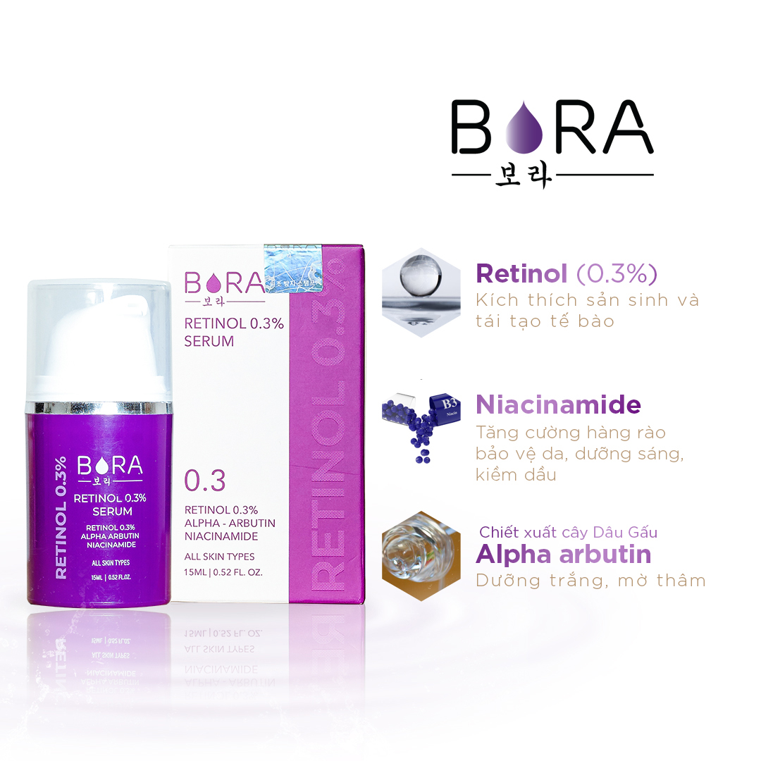 Tinh chất dưỡng trắng da mờ nám Retinol 0.3% serum