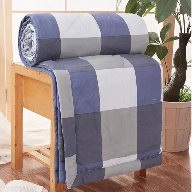 Chăn mền cotton chần bông dùng 2 mặt đắp thoáng mát 1.6x2m cao cấp