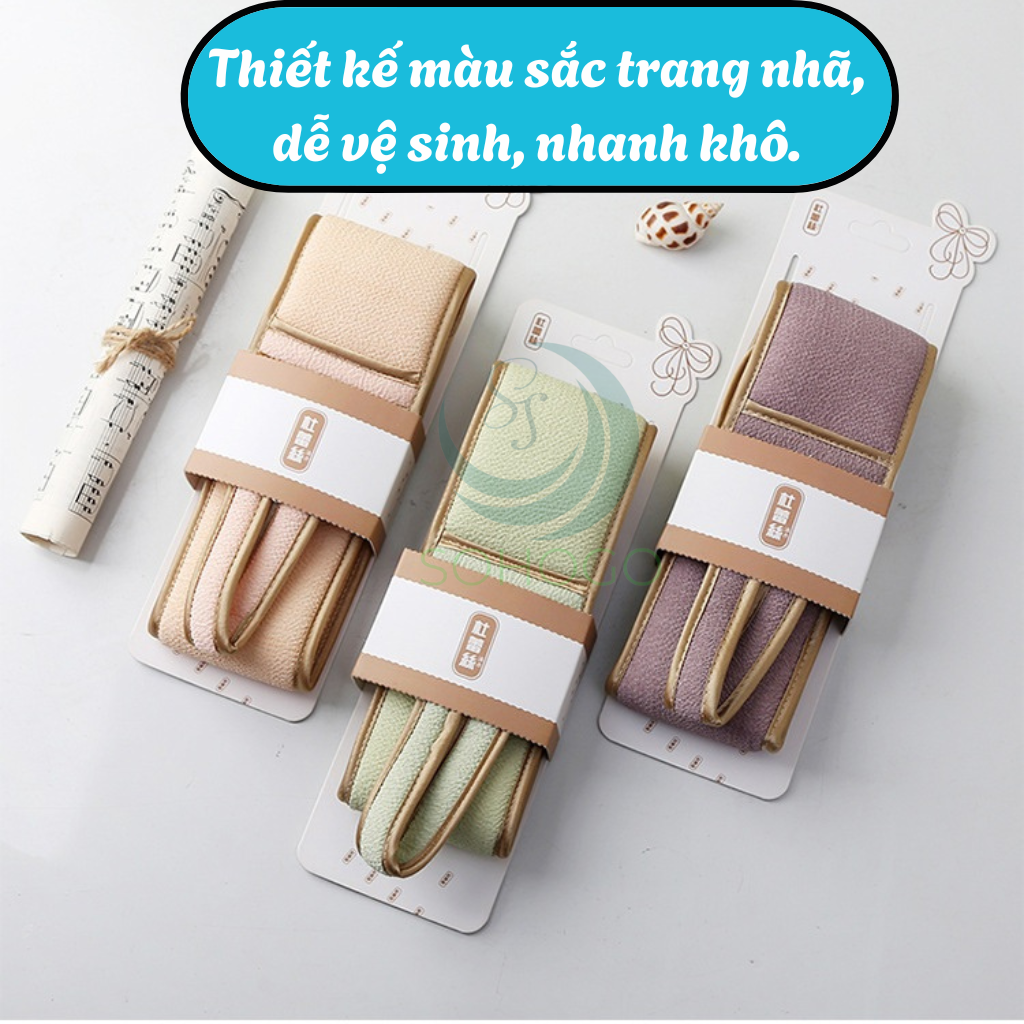 Bộ Tắm Chăm Sóc Da 3 Trong 1 – Cọ Lưng + Găng Tay + Bông Tắm