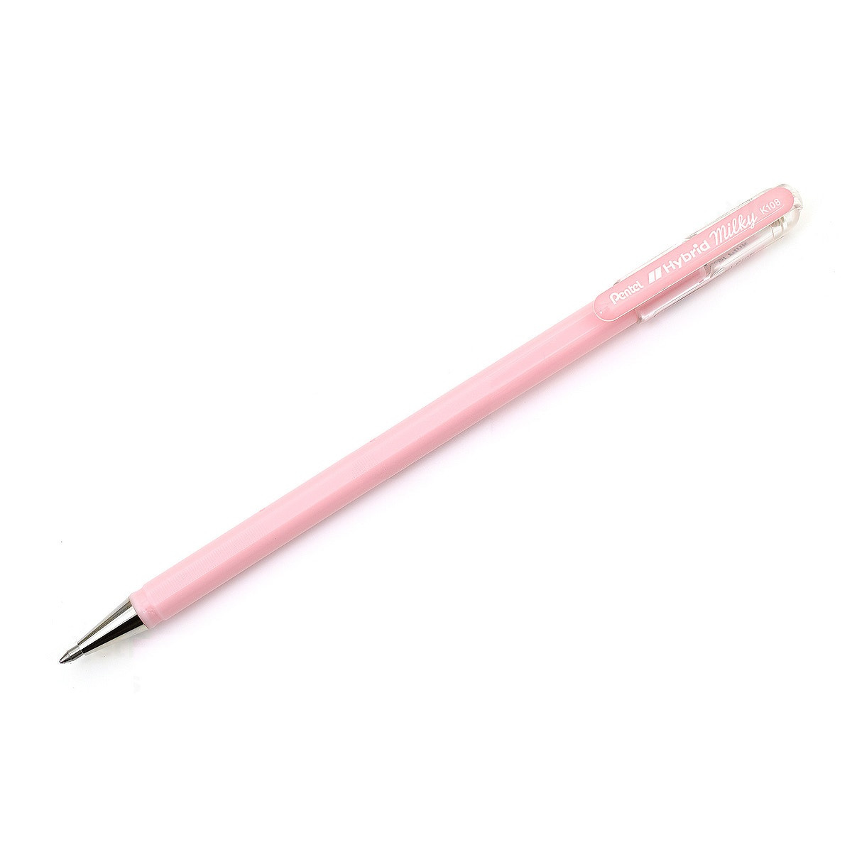 Bút Gel Sữa Dạ Quang Pentel Hybird Milky - 0.8mm - Màu hồng pastel (Pastel Pink)