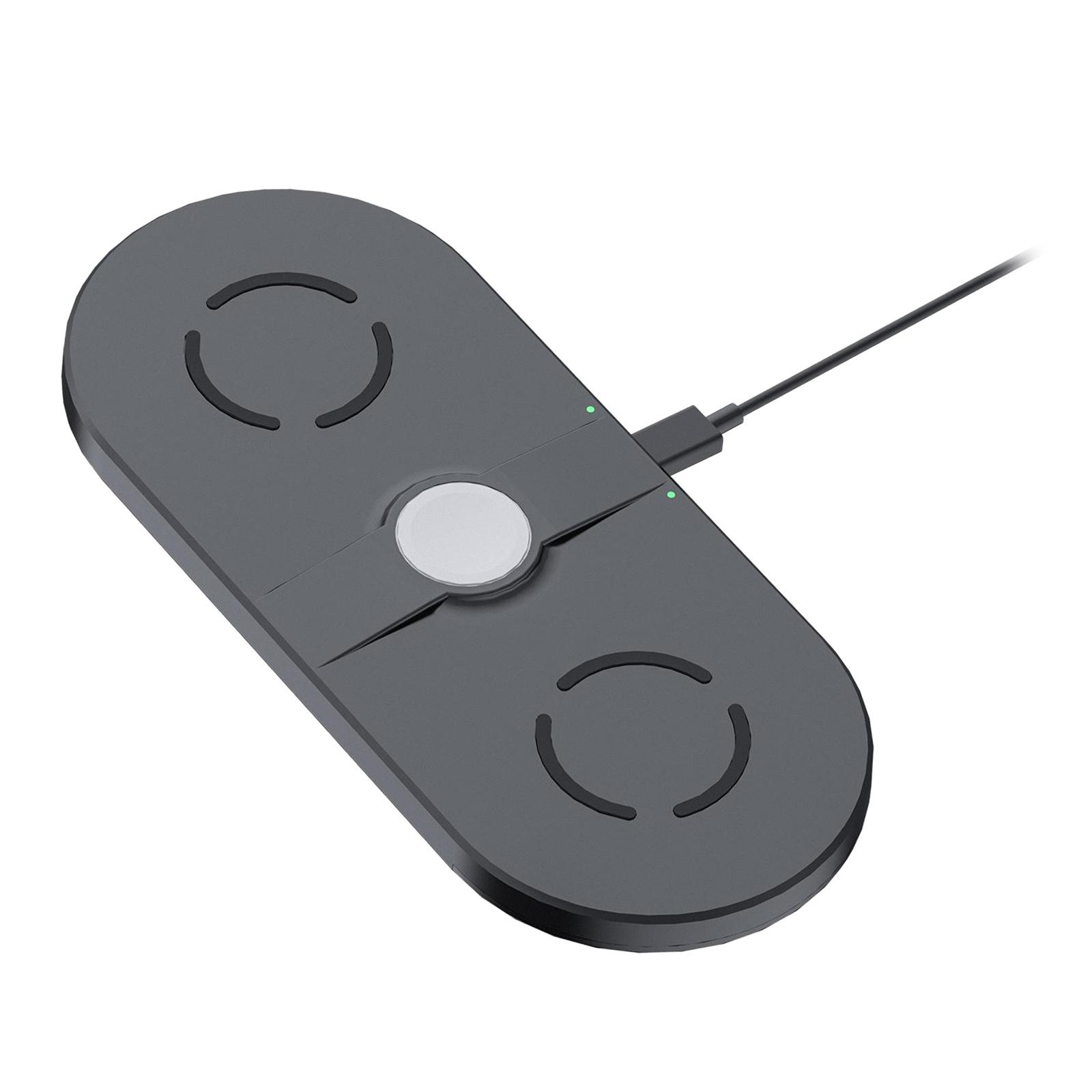 3 in 1 Wireless Charger Pad15W for  SE 2020, 11, 11 Pro, 11 Pro Max