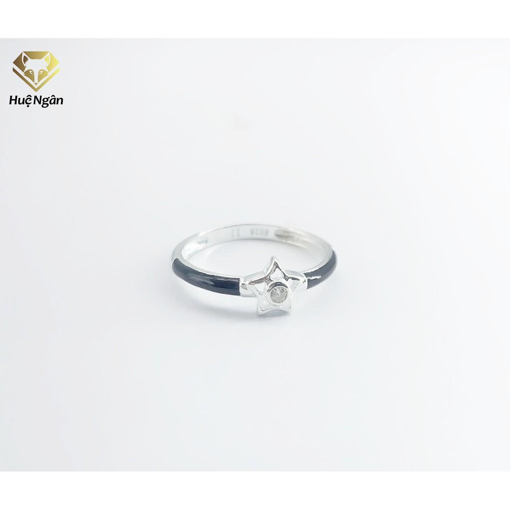 Nhẫn bạc Ý 925 Huệ Ngân -Ngôi Sao May Mắn RR1197