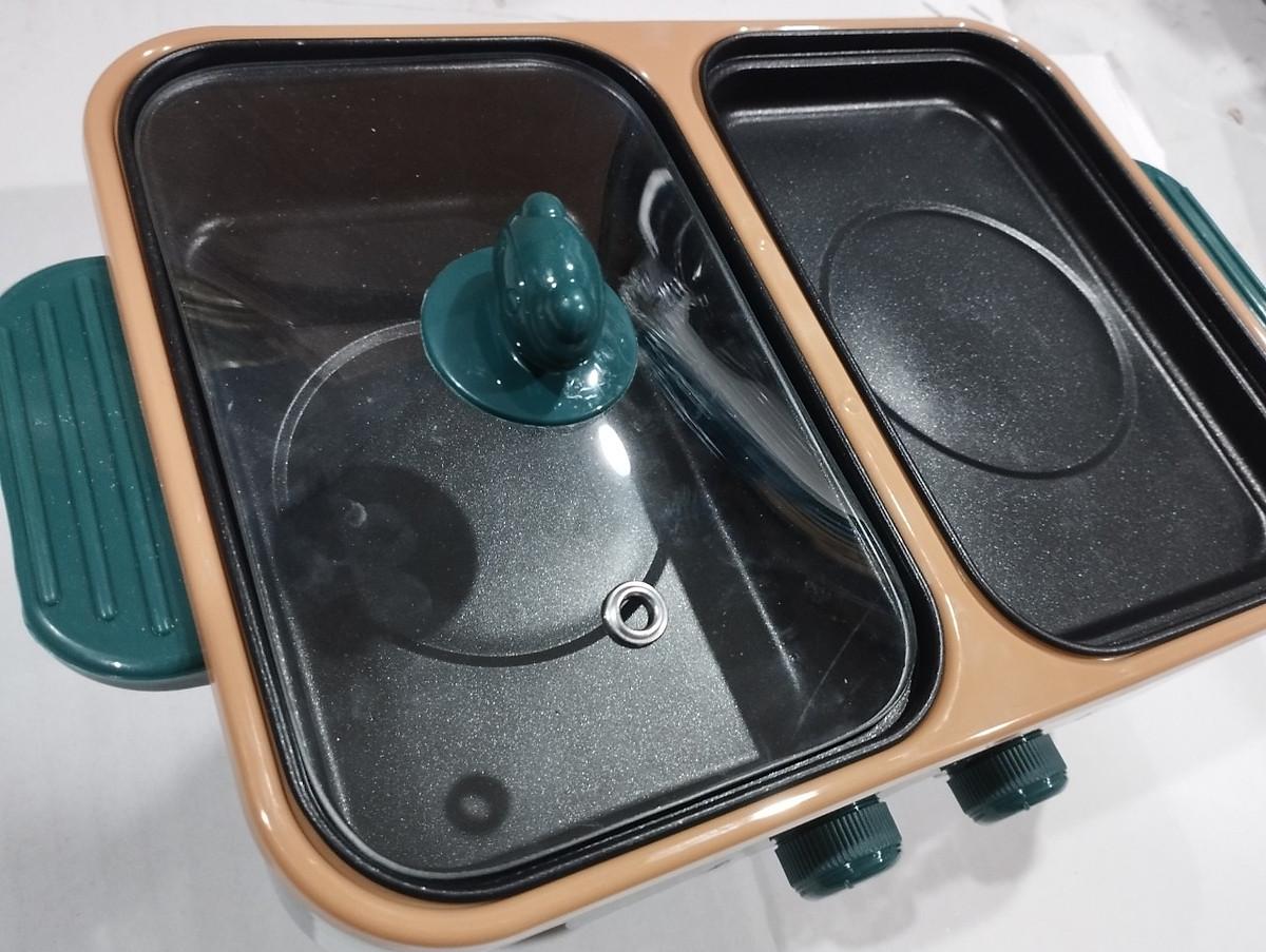Nồi Lẩu Nướng Mini 2 Ngăn Hàn Quốc - Hàng Chính Hãng