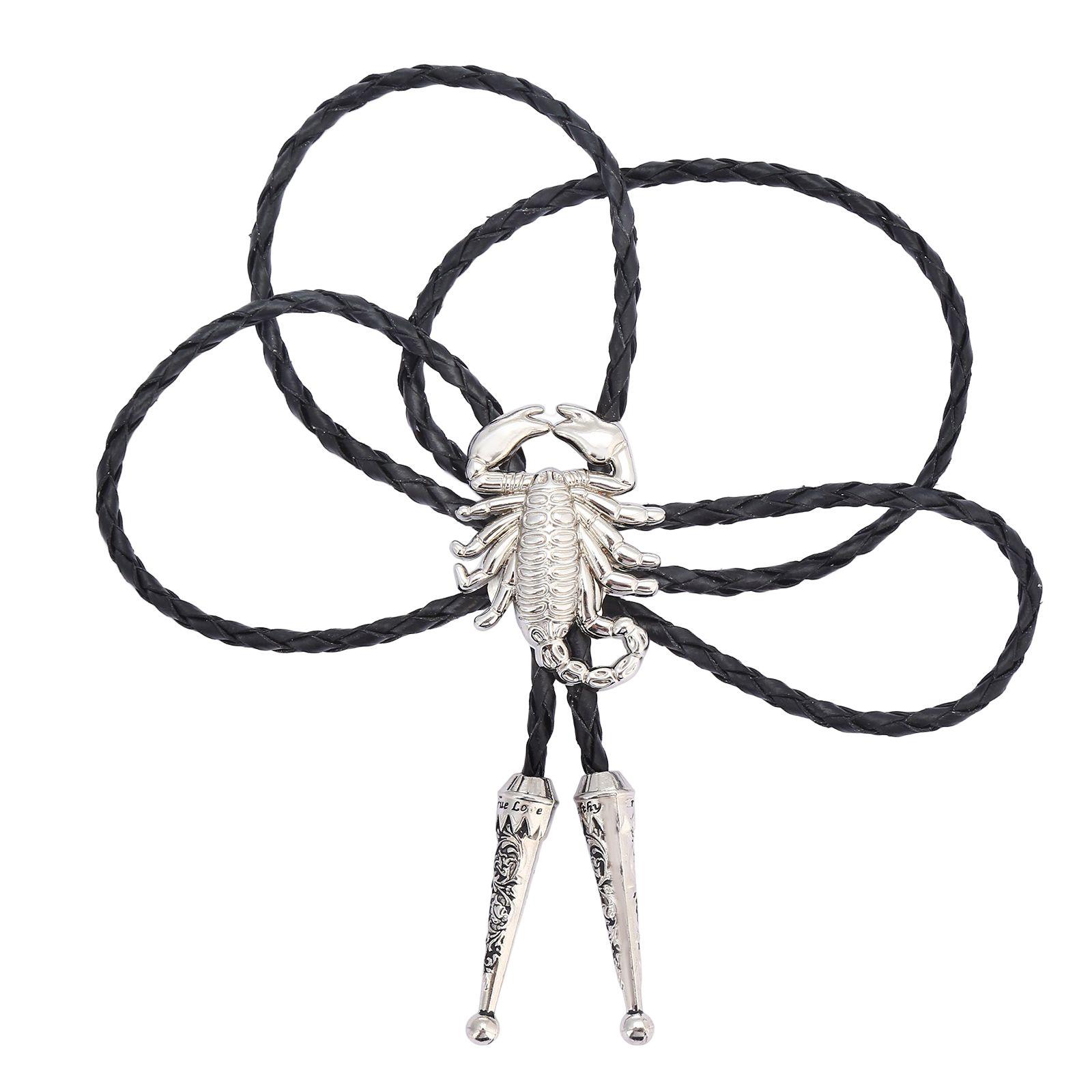 2 pieces Bolo Tie Necklace Pendant Vintage Style Adjustable for Men Women