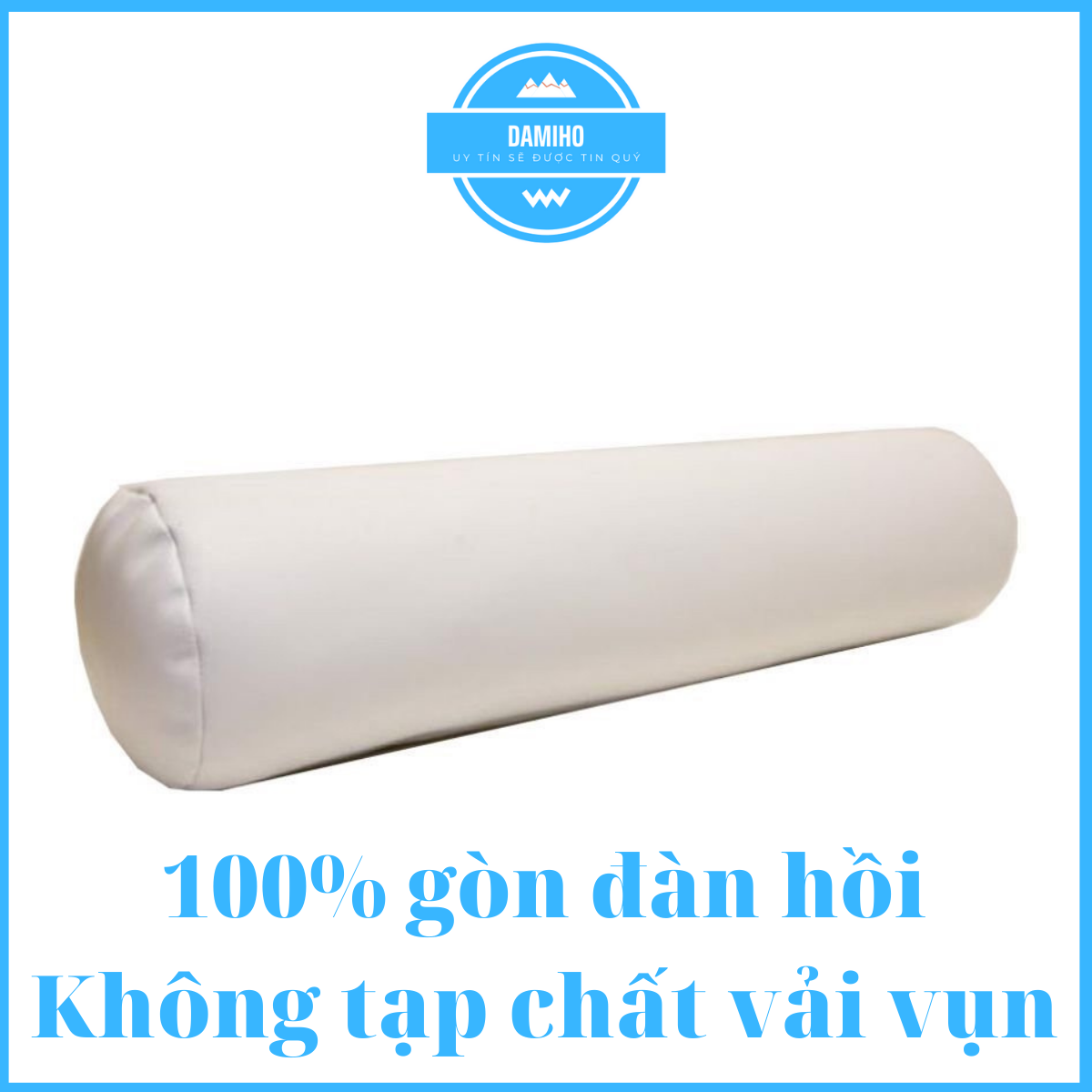 Ruột gối ôm ép hơi dài kích thước 80x30cm, 100% gòn đàn hồi cao cấp - DAMIHO - gối ôm hơi