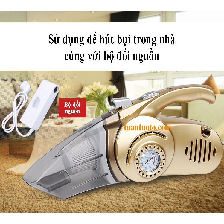 Máy hút bụi mini kiêm bơm lốp ô tô 4 trong 1