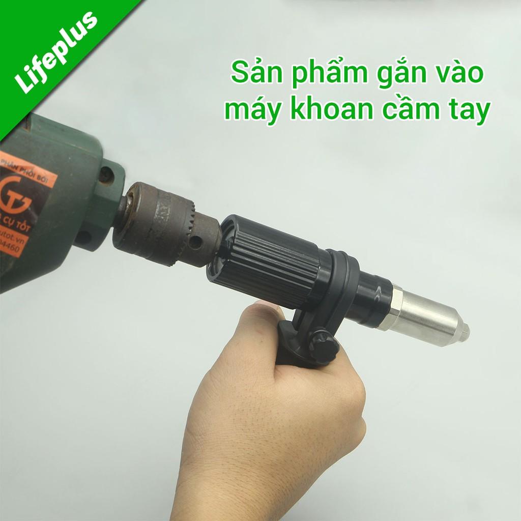 Đầu rút đinh tán inox gắn máy khoan tay cầm linh hoạt