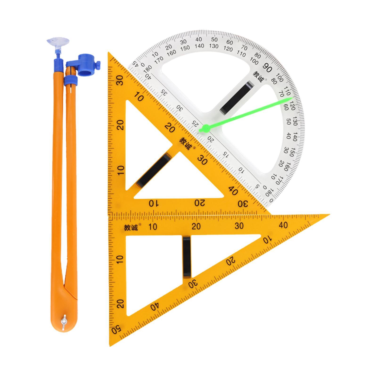 4x Math Geometry Rulers Triangle Large Drafting