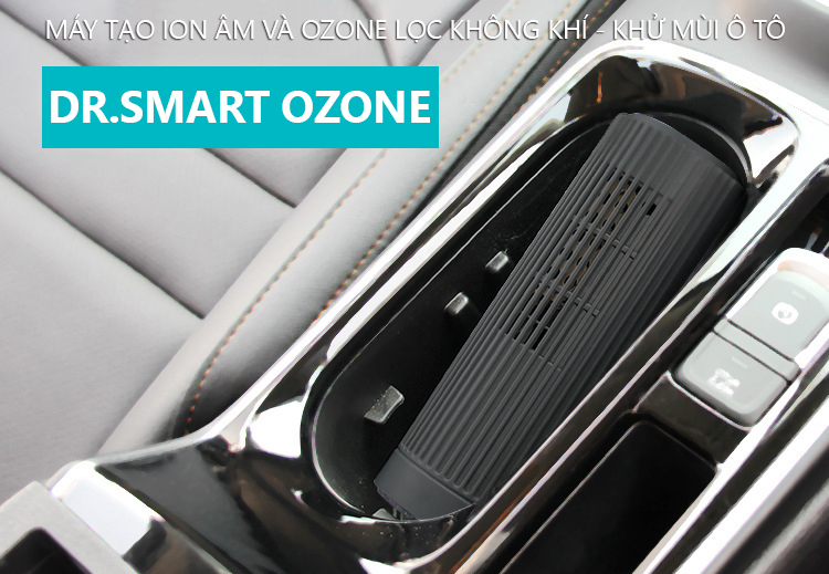 Máy tạo ion âm và Ozone Dr.Smart Ozone, máy lọc không khí ô tô, khử mùi ô tô đa năng