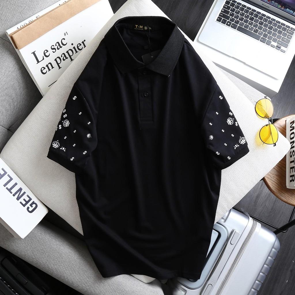 Áo thun polo nam cổ bẻ ngắn tay thêu logo cao cấp MS65