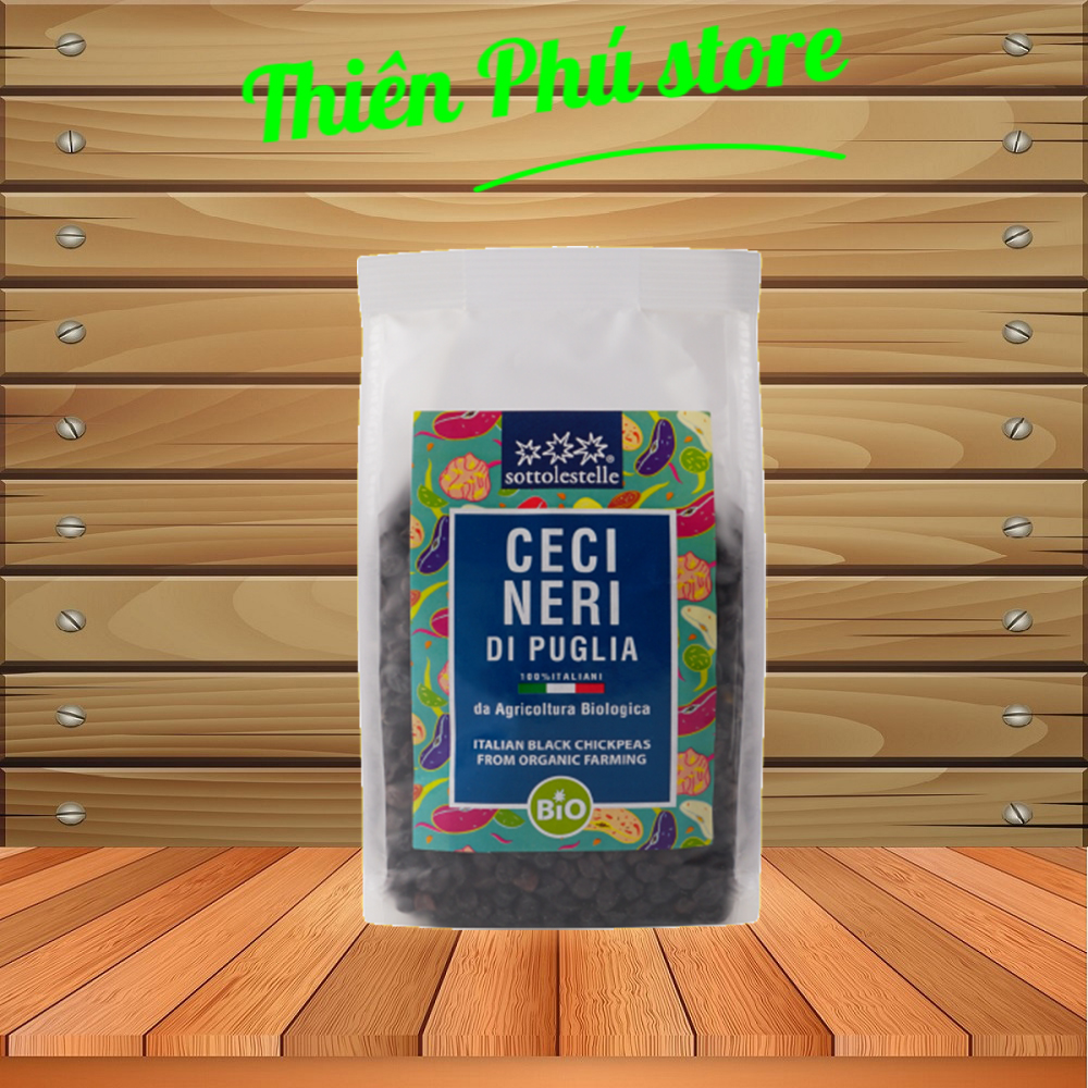 Đậu gà đen Ceci Neri hữu cơ Sottolestelle 400g