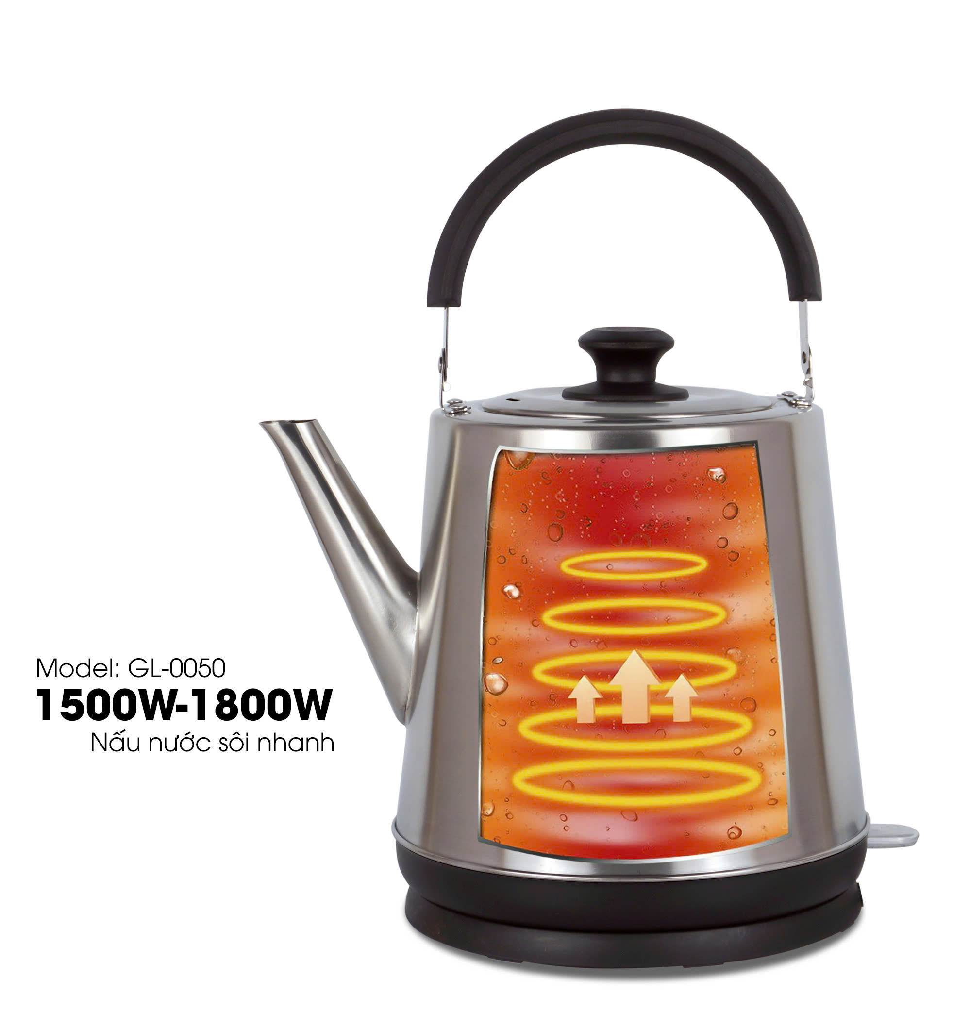 [FreeShip] Ấm siêu tốc cỡ lớn GL-0050 5 lít. Hàng chính hãng bảo hành 24 tháng.