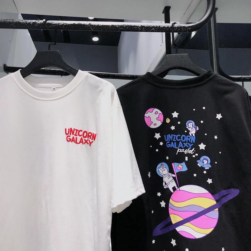 Áo thun tay lỡ form rộng GALAXY UNICORN ulzzang COUPLE UNISEX