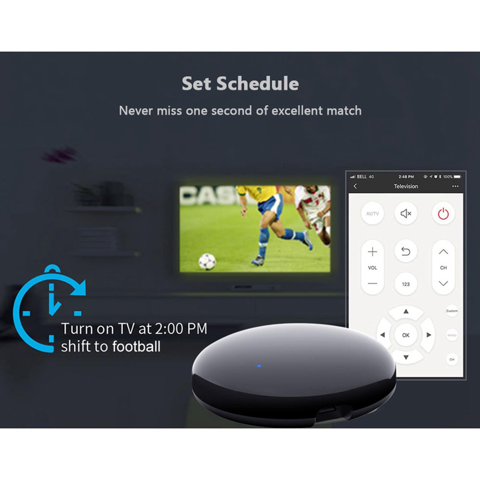 IR Remote Control for Alexa Google Home for TV DVD AC STB etc 6.4cm round