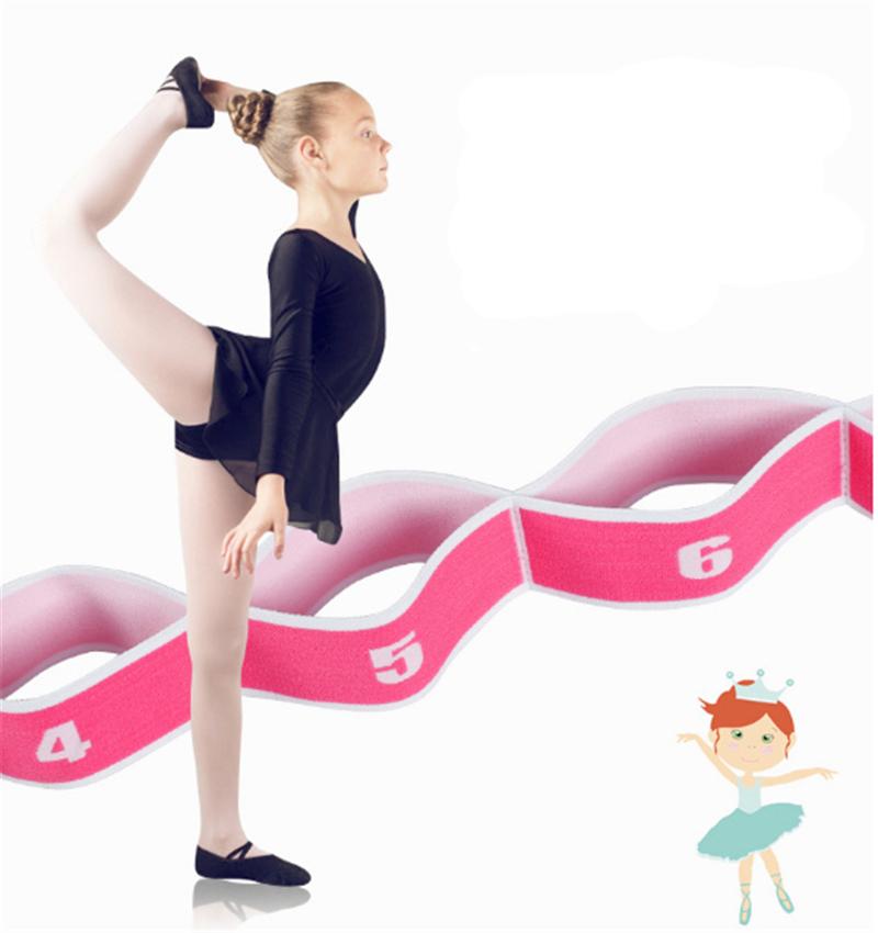 Tập Yoga Kéo Dây Đai Polyester Cao Su Đàn Hồi Nhảy Latin Kéo Dài Ban Nhạc Vòng Tập Yoga Pilates Tập GYM Tập Thể Dục Dây Đàn Hồi Color: Pink black