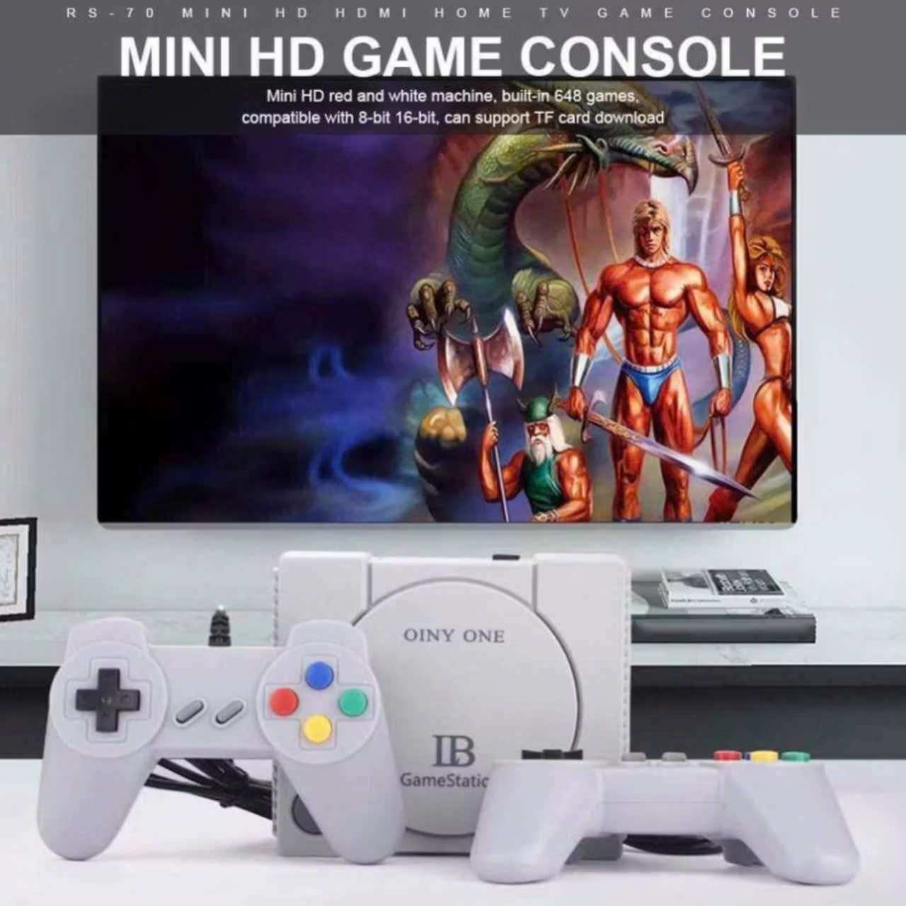Máy Chơi Game Điện Tử 4 Nút 648 Trò 2 Tay Cầm Game psp 2 Người Chơi Có Game 16 Bit Kết Nối Tivi 4K Cổng Kết Nối hàng nhập khẩu