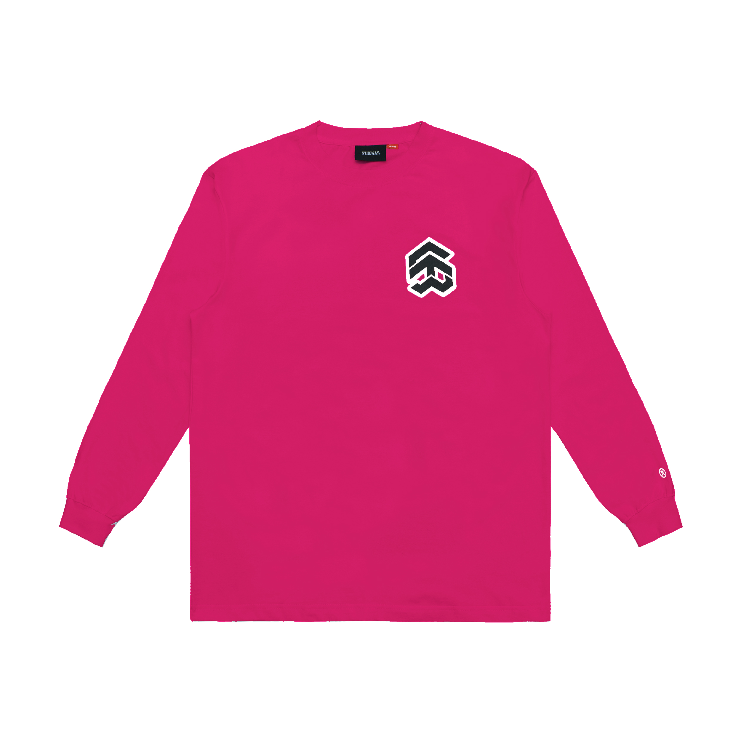 Áo Thun 5THEWAY Tay Dài Hồng aka 5THEWAY /stroke/ BIG LOGO LS NEW TEE in HOT PINK