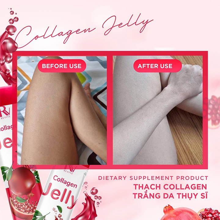 Thạch lựu đỏ Revive collagen jelly hỗ trợ làm trắng da từ bên trong
