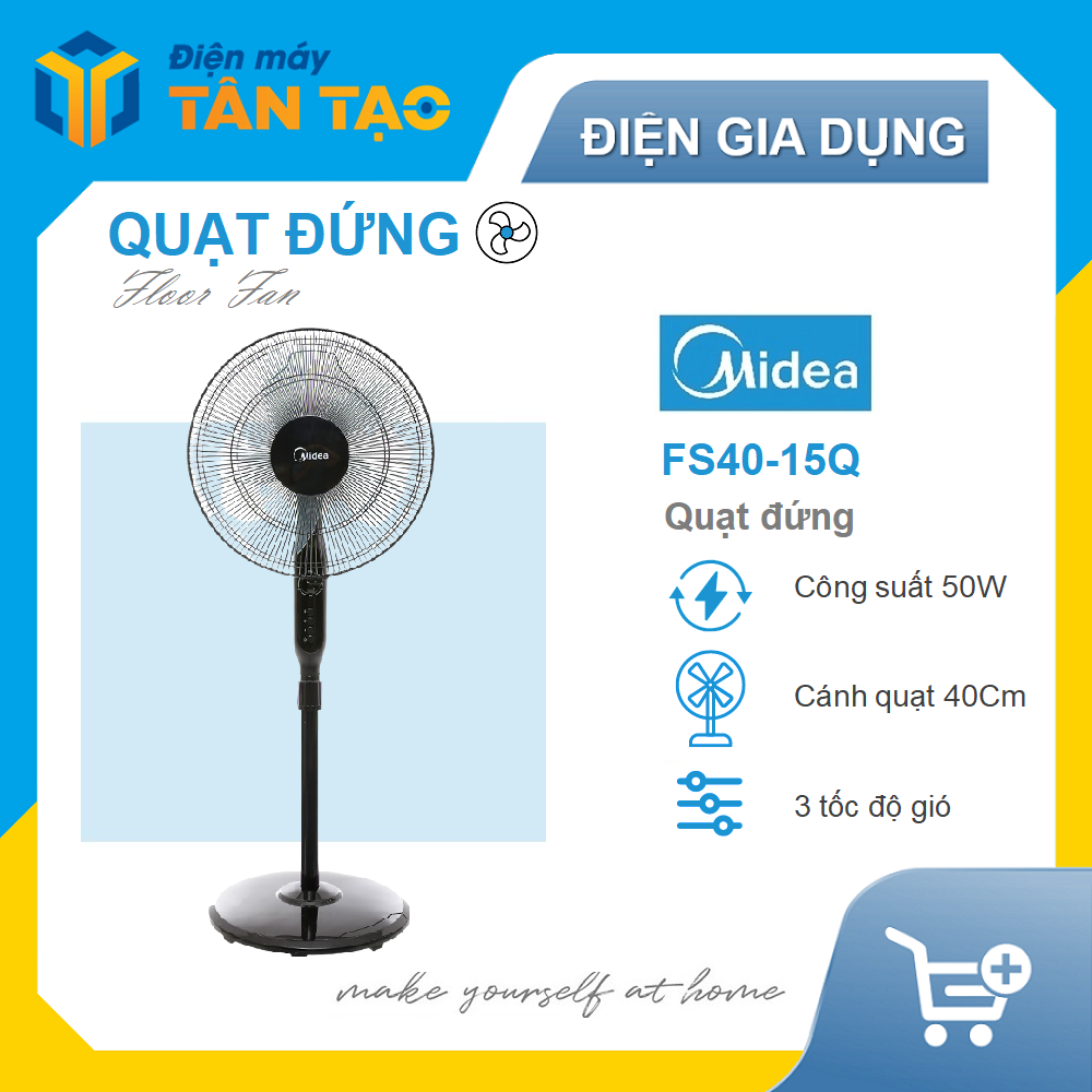 Quạt đứng Midea FS40-15Q - Hàng chính hãng