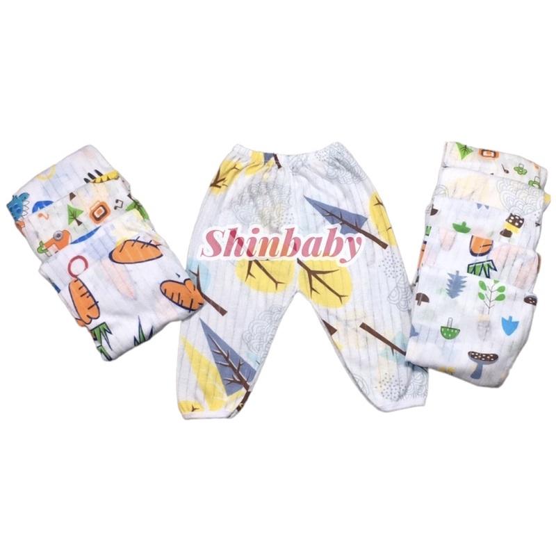 Set 10 quần dài cotton giấy mỏng mát cho bé với nhiều họa tiết đáng yêu
