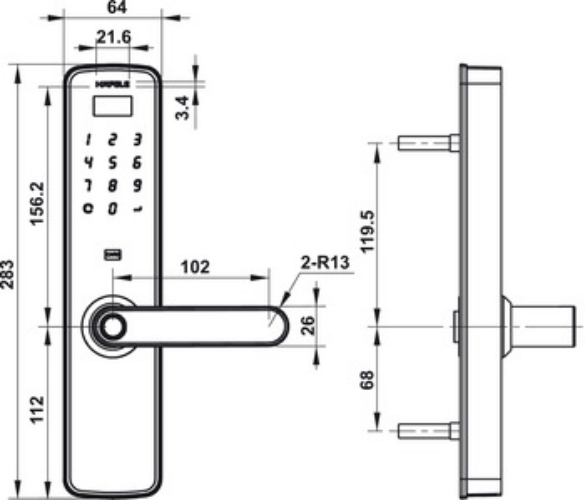 Khóa điện tử Hafele DL7100 (912.05.498)