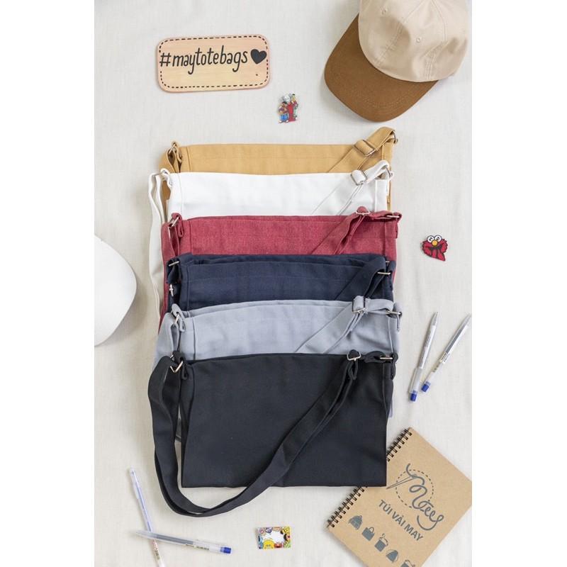 Túi vải trơn đeo chéo (size L) - May’s Tote Bag